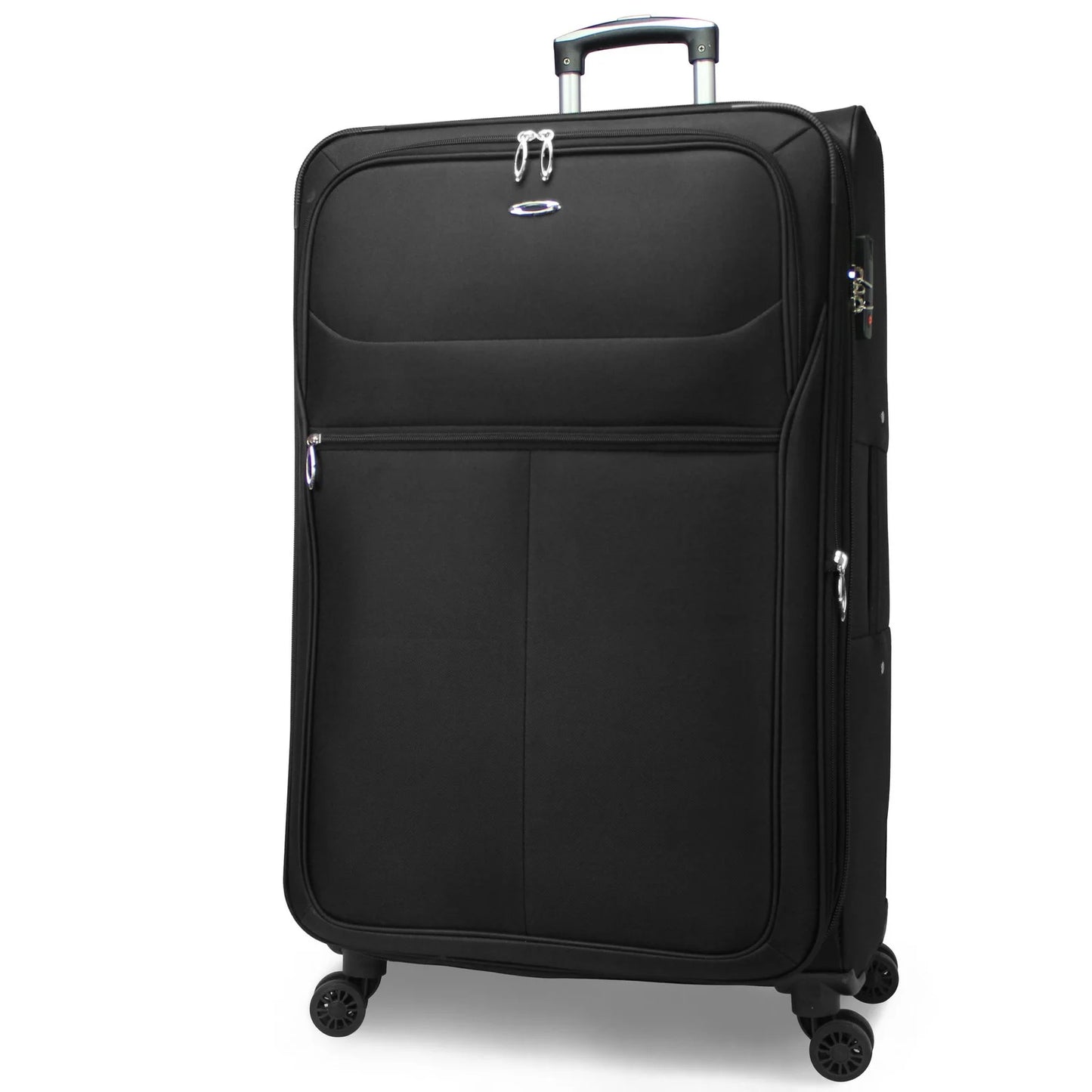 CalBags Kemyer Softside Lightweight 3-Piece Expandable Spinner Luggage Set - Black