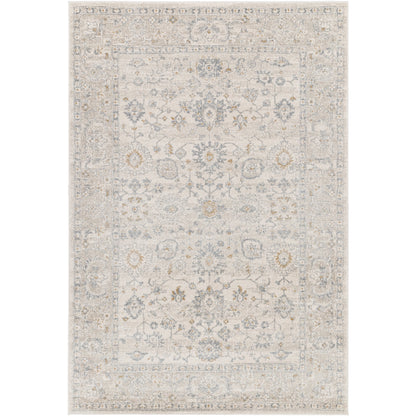 Livabliss Alpharetta Vintage Medallion Area Rug,5'3" x 7',Gray