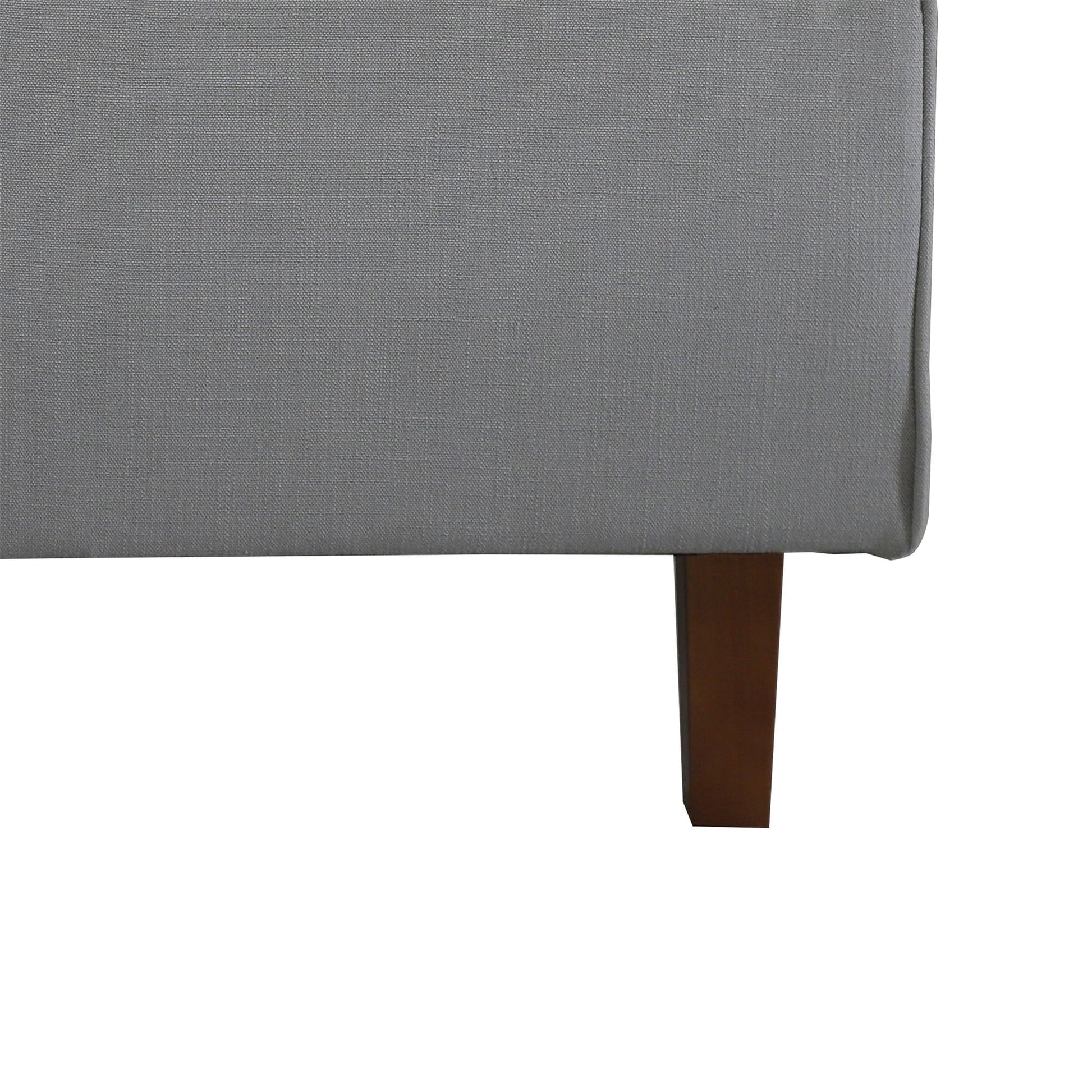 Aukfa Linen Square Arm Futon Convertible Sofa Bed for Home Office, Tufted Back, Gray