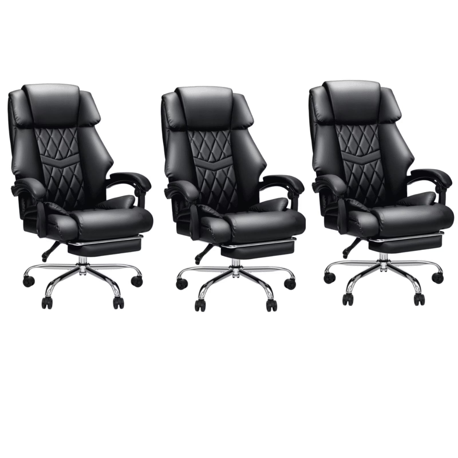 Hoffree Executive Office Chair Big and Tall Office Chair 550lb Wide Seat Ergonomic Computer Desk Chair High Back Leather Chair with Lumbar Back Support for Home Office Black