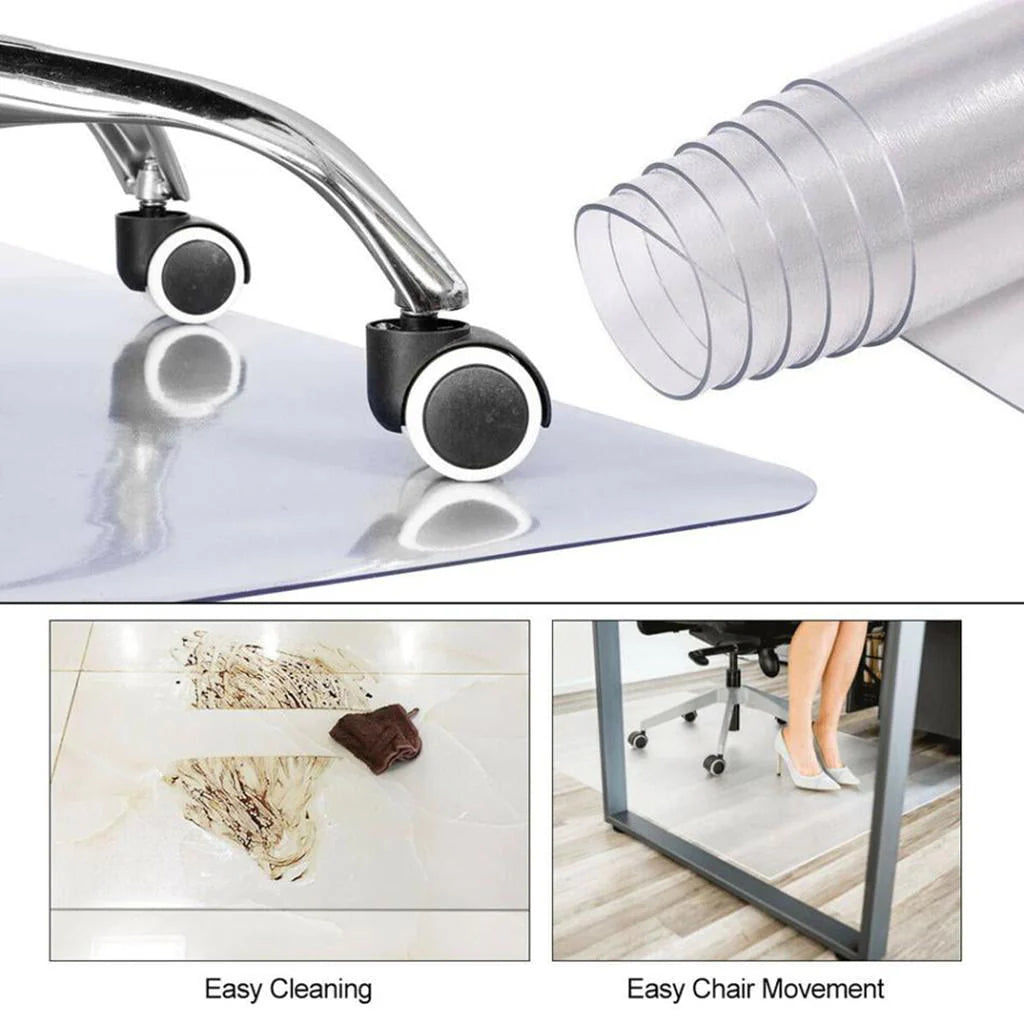 Menolana Clear Chair Mat for Carpet Office Chair Floor Protector Use in Home Office 35.4x19.6inch Thickness 1.5mm