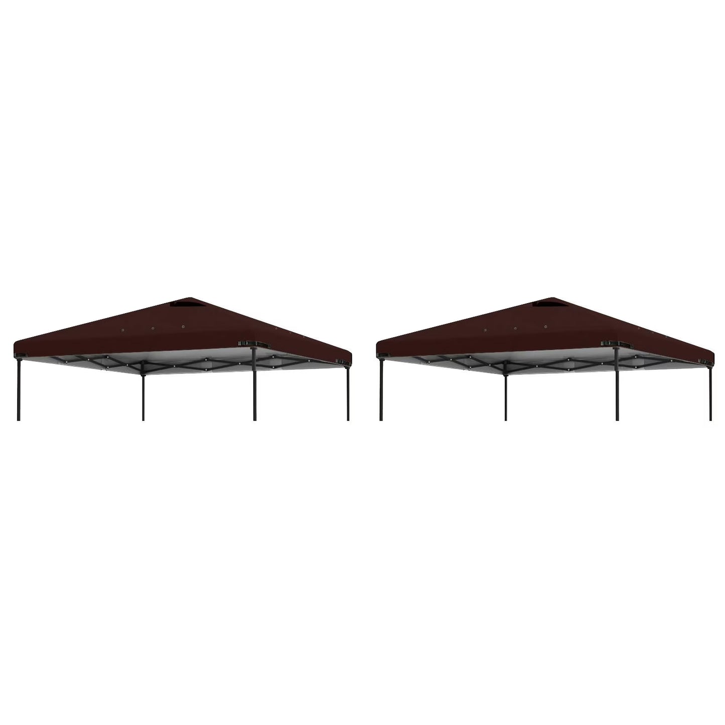 Home Decor 2Pcs 10X10Ft Replacement Cover Tier Gazebo Roof Sunshade Outdoor Cover Sunshade Patio Pavilion Protective Cover