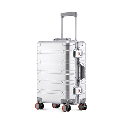 HDUTNGISN 14"x7.8°x19.6" Aluminum Carry-On Luggage Airline Approved,Zipperless Hard Shell with Spinner Wheels (20"Black)