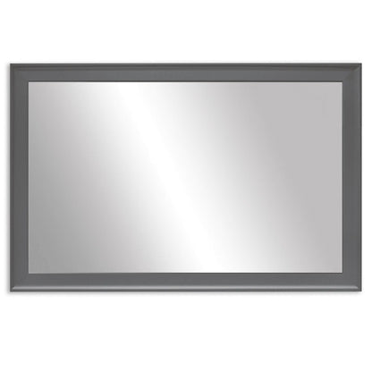 Morgan Dark Grey Framed Wall Mirror, Rectangular Vanity Mirror, Multiple Sizes