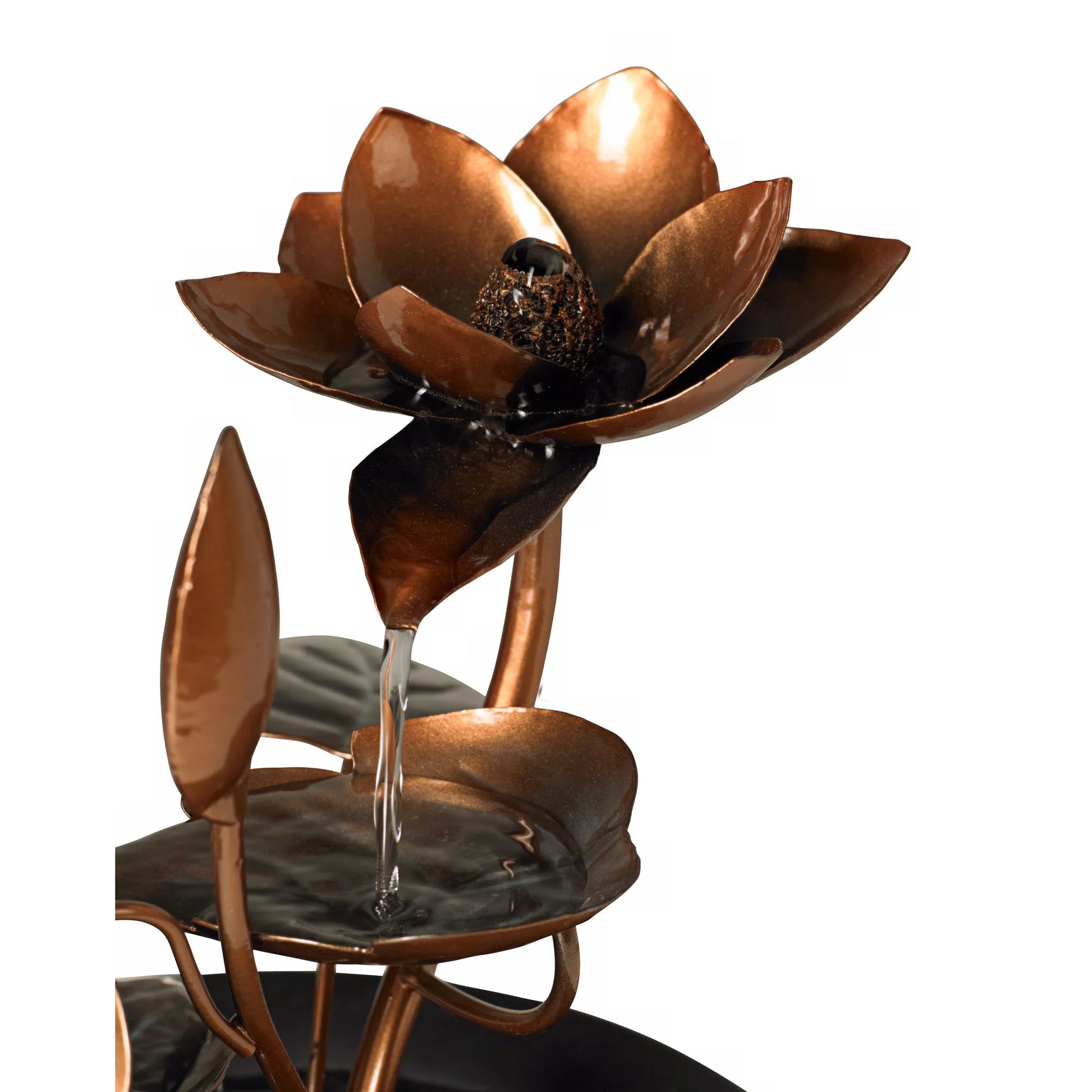 Ashton Begonia Flowers 10 1/4" High Small Zen Modern Indoor Decor Resin Tabletop Fountain Desk Relaxation