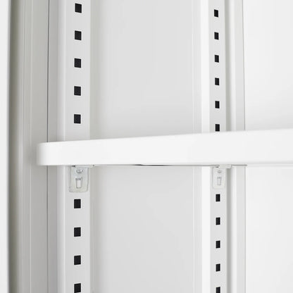 Bellemave Metal Storage Cabinet with Locking Doors and 2 Adjustable Shelf, Folding Filing Storage Cabinet, Lockable File Cabinet Metal Locker for Home Office, School, Garage, White