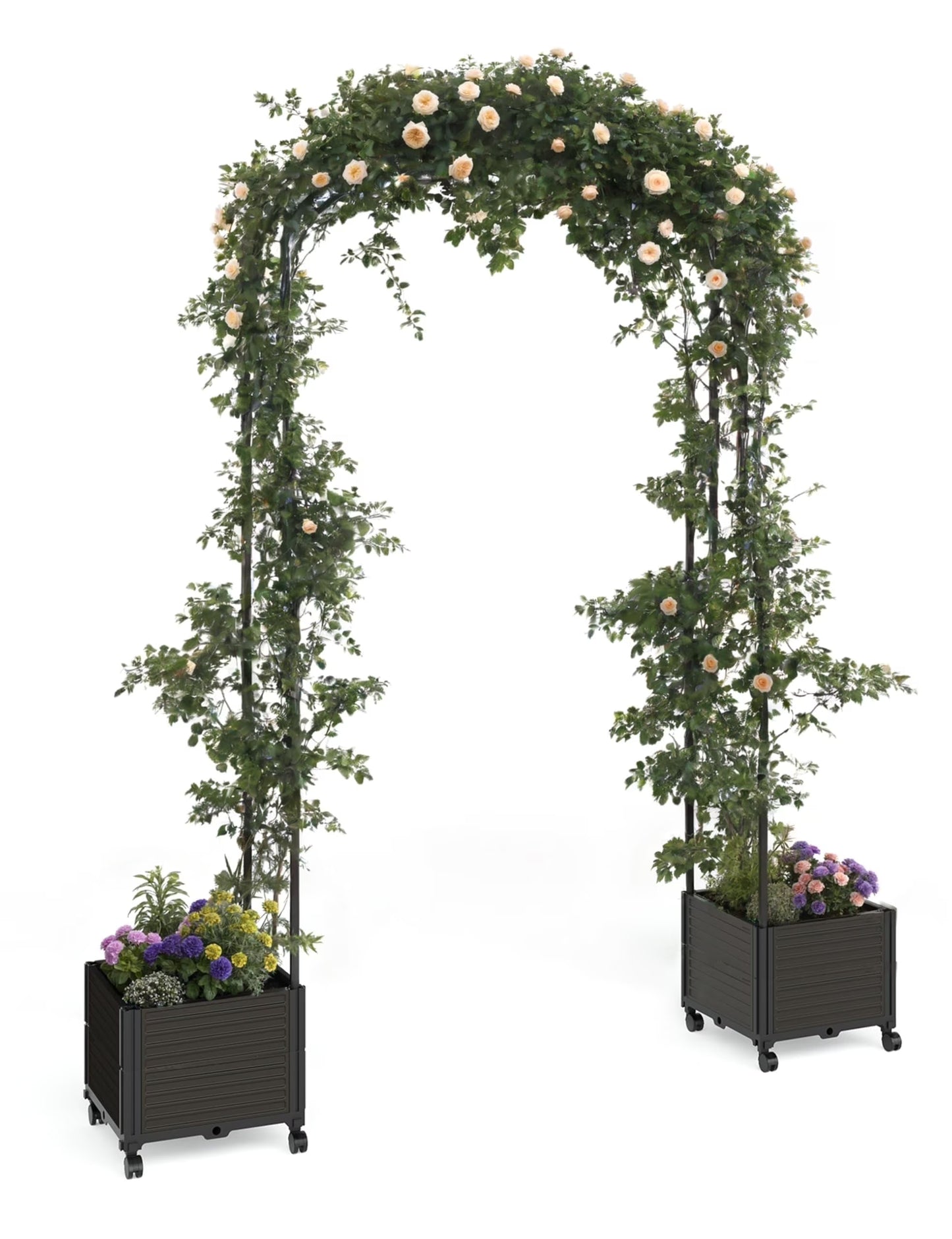 Riedhoff Span 47.2" Steel Garden Arch Trellis for Climbing Plants,Outdoor Garden Arbors and Arches