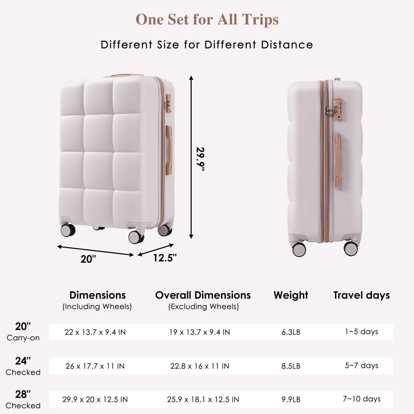Luggage Sets 4 Piece, Expandable Suitcase Set with USB Port and Cup Holder, ABS Hardshell Carry on Luggage with Spinner Wheels and TSA Lock (20in24in28in), Black