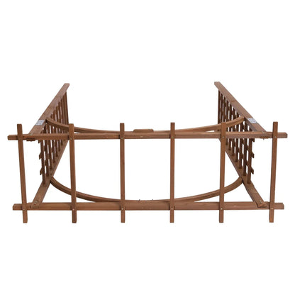 Garden Arch Trellis, Wooden Outdoor Arch for Climbing Plants, Dark Brown Arbors and Trellises, 62.99"W X 23.62"D X 84.65"H