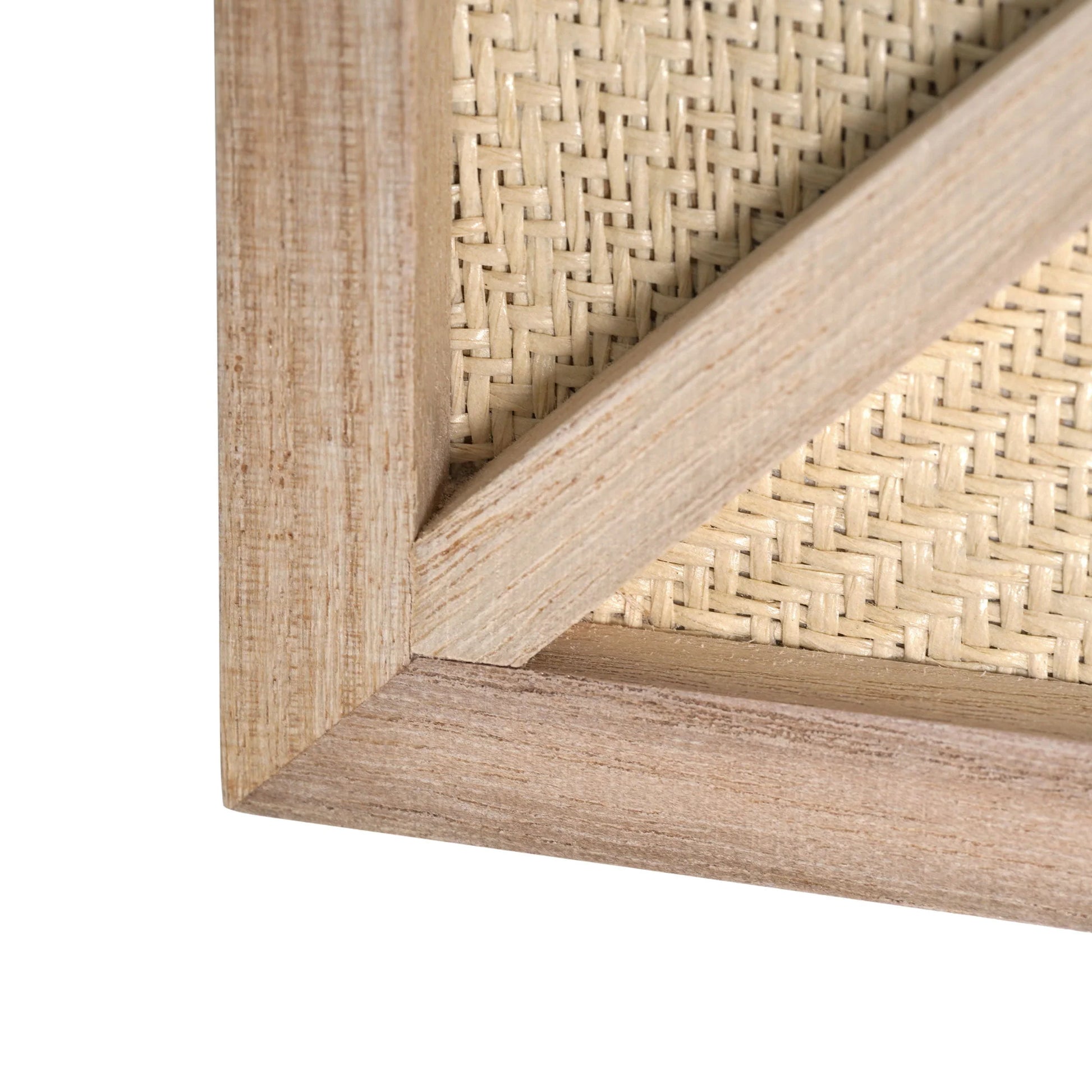 Better Homes & Gardens 18" x 24" Rectangle Woven Rattan Frame Wall Mirror in Natural Color