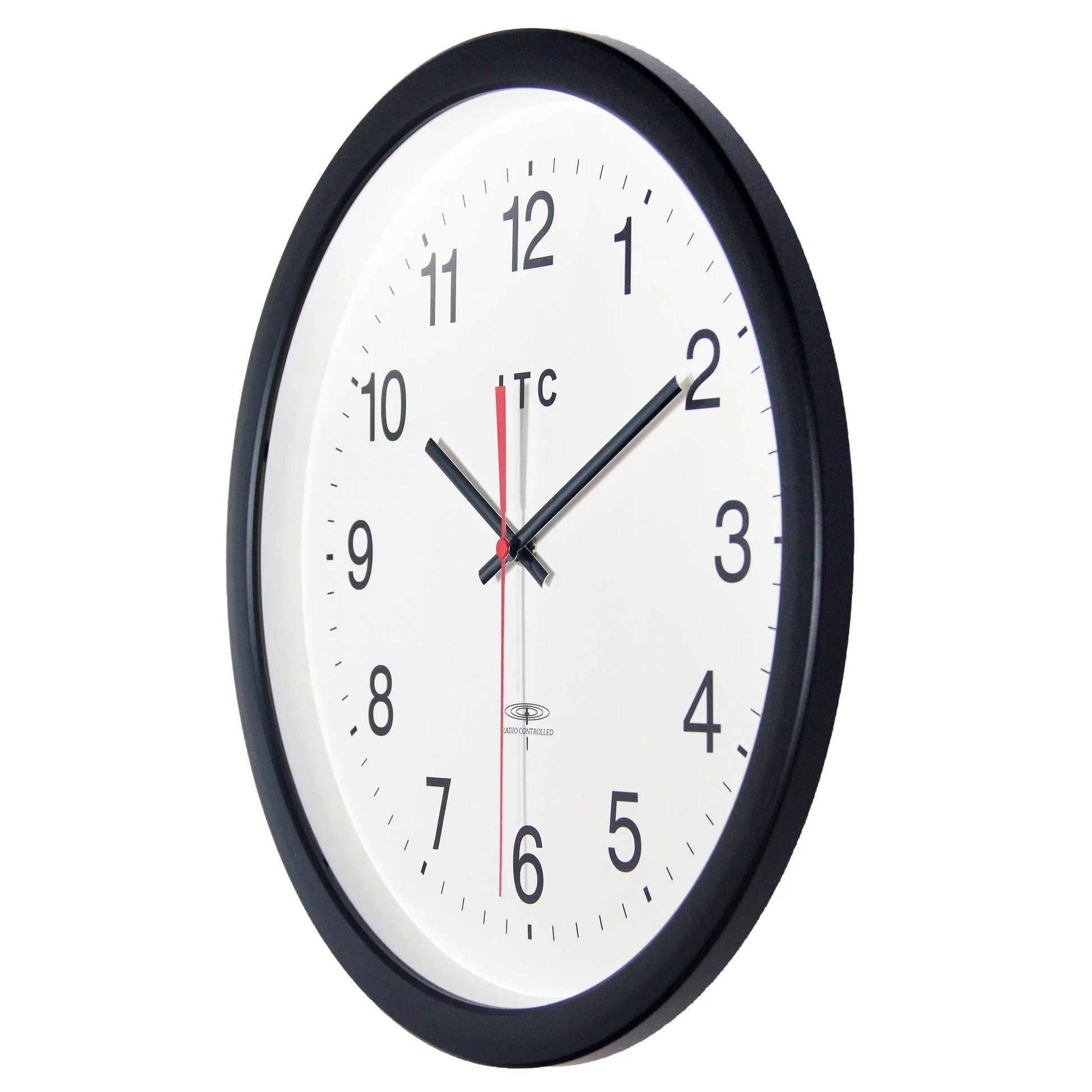 Infinity Instruments 90/RC14-1 Radio Controlled 14 Inch Atomic Clock, Black