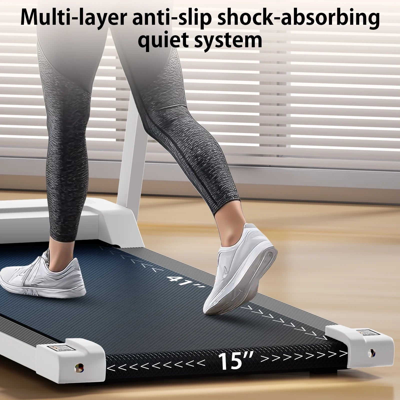 300 lbs Portable Folding Treadmill, 3.0 HP Foldable Compact Treadmill for Home Office, Walking Running Treadmill with LED Display for Exercise