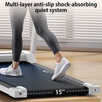 300 lbs Portable Folding Treadmill, 3.0 HP Foldable Compact Treadmill for Home Office, Walking Running Treadmill with LED Display for Exercise