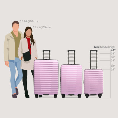 U.S. Traveler Boren Hardside Rugged Spinner Luggage, Lavender, 30" Checked Large
