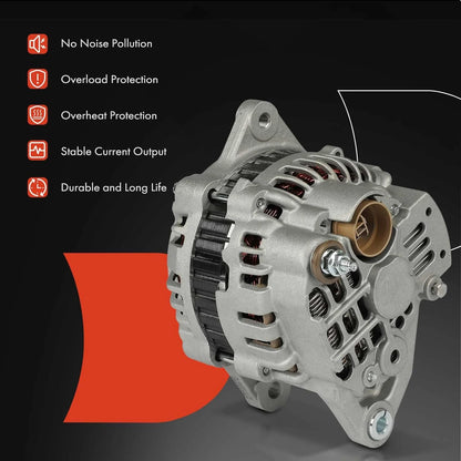 A-Premium Alternator Compatible with Chevrolet Metro, Tracker & GMC Tracker & Suzuki Sidekick, Swift, X-90 & Pontiac Firefly, Sunrunner & Geo Metro, Tracker, 12V 55A 4-Groove Pulley Clockwise