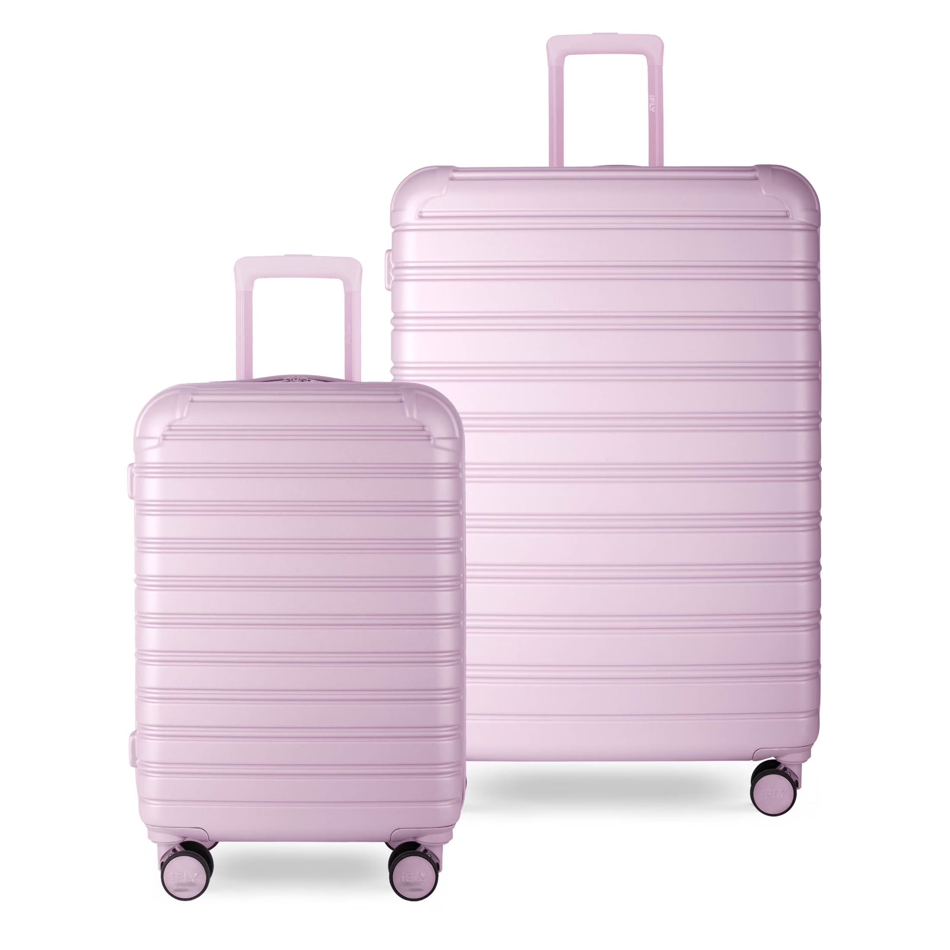 iFLY Hardside Fibertech 3.0 Matte 2 Piece Set, 20" Carry-on and 28" Checked Luggage, Ash