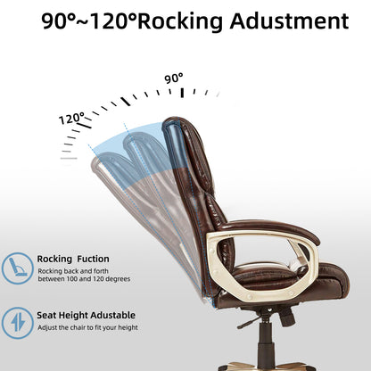 ExOffice Executive Office Chair Desk Chair Comfy Computer Chair Home Office Desk Chair,Brown
