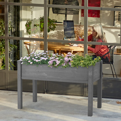 Segmart Planter Box with Legs, Outdoor Wood Elevated Garden Bed, Elevated Garden Bed for Vegetables Flower Herb Patio, SS2243