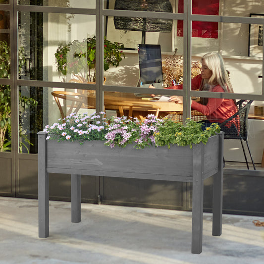 Segmart Planter Box with Legs, Outdoor Wood Elevated Garden Bed, Elevated Garden Bed for Vegetables Flower Herb Patio, SS2243