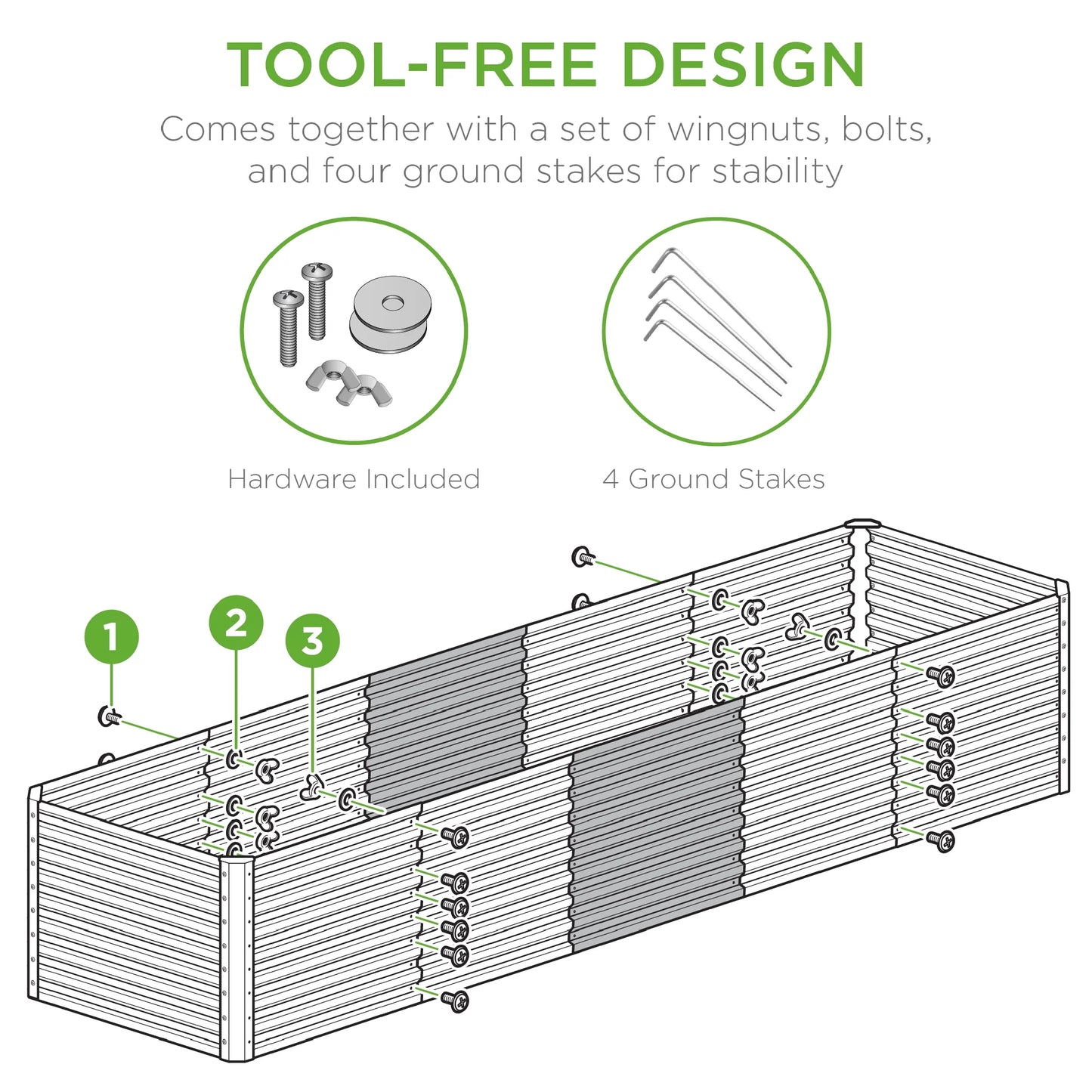 Best Choice Products 8x2x2ft Raised Metal Outdoor Garden Bed, Planter Box for Flowers, Vegetables, Herbs - Taupe
