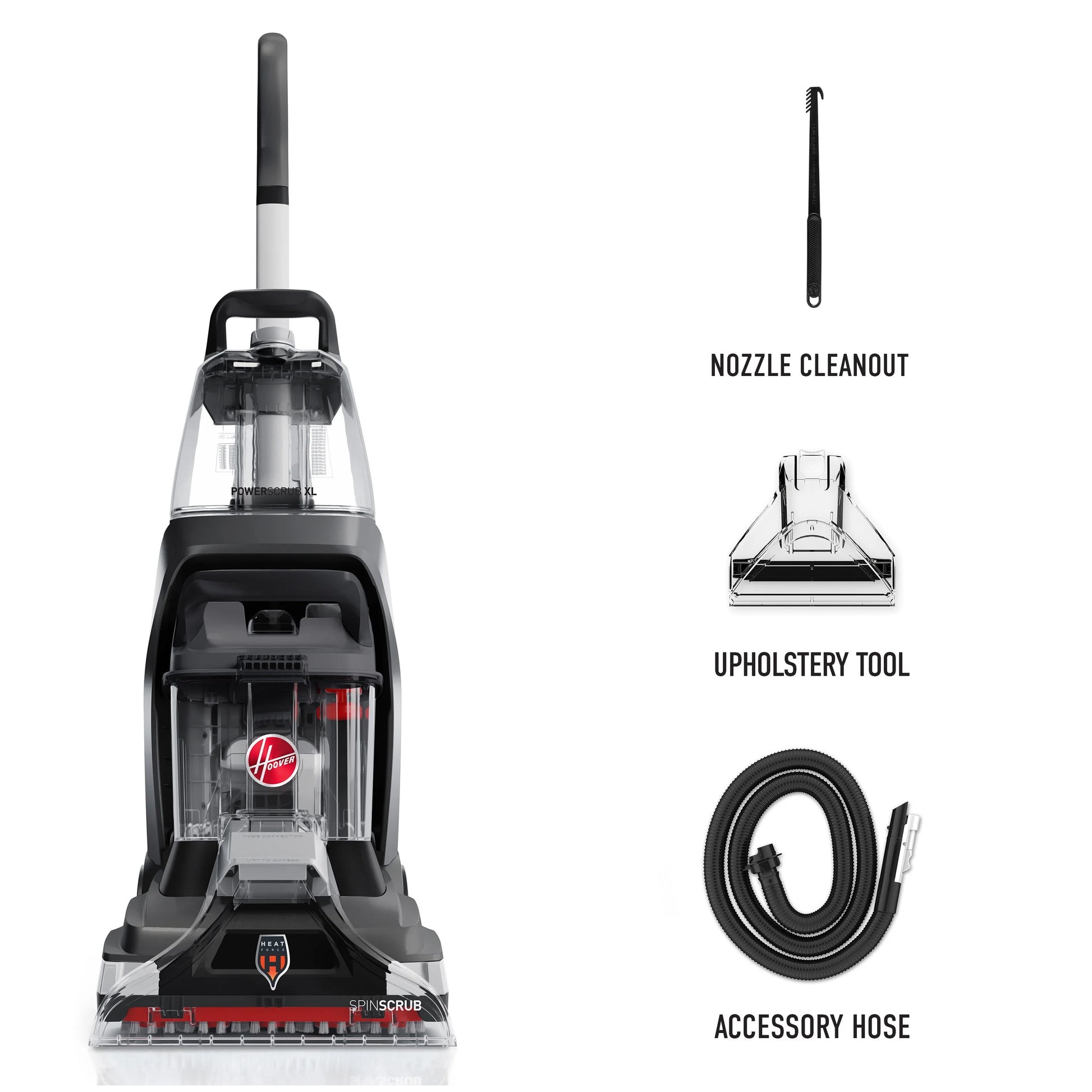 Hoover PowerScrub XL, Upright Carpet Cleaner Machine, Shampooer for Carpet, Rugs, & Upholstery, Fast Dry, Upholstery Tool Attachment, FH68010