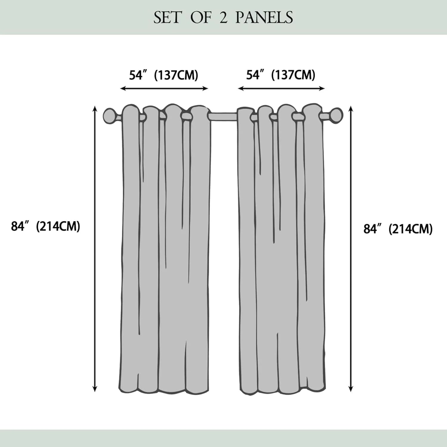 Forest Theme Waterproof Outdoor Curtains for Patio,Trees Moon Lake Pattern,Grommet Curtain for Bedroom, Porch, Living Room, Pergola, Cabana,2 Panels,W54 x L84,Green