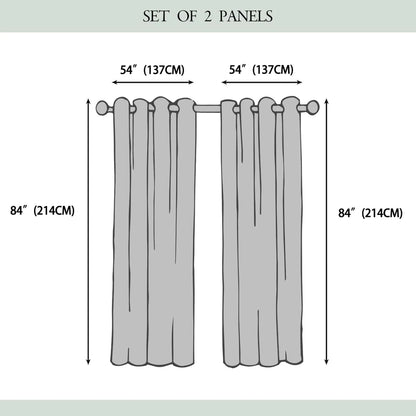 Forest Theme Waterproof Outdoor Curtains for Patio,Trees Moon Lake Pattern,Grommet Curtain for Bedroom, Porch, Living Room, Pergola, Cabana,2 Panels,W54 x L84,Green