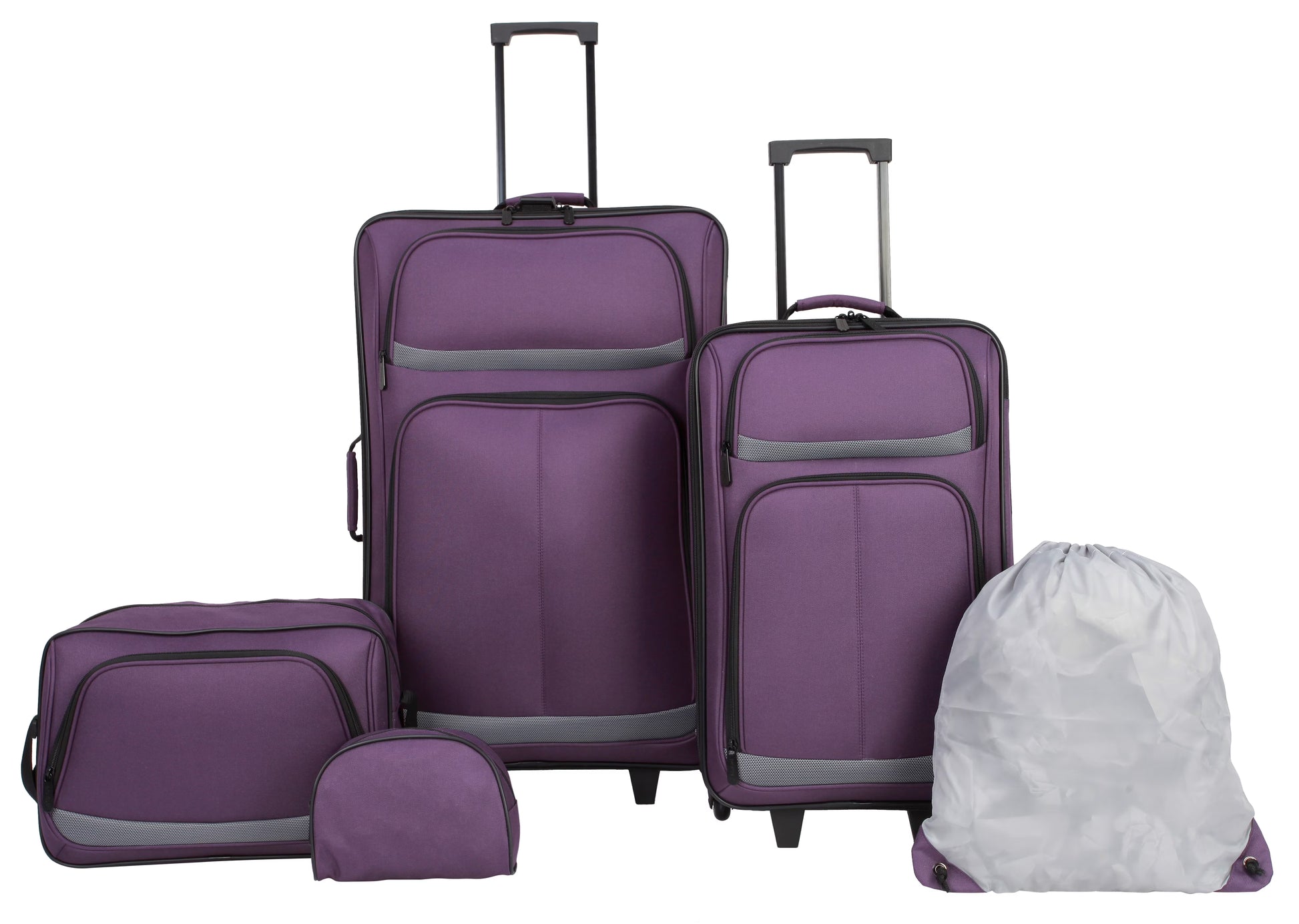 Protege 5-Piece Softside Luggage Set, Purple