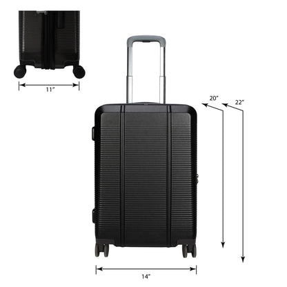 btL 20-inch Expandable Hardside Carry-on Upright Luggage, Black