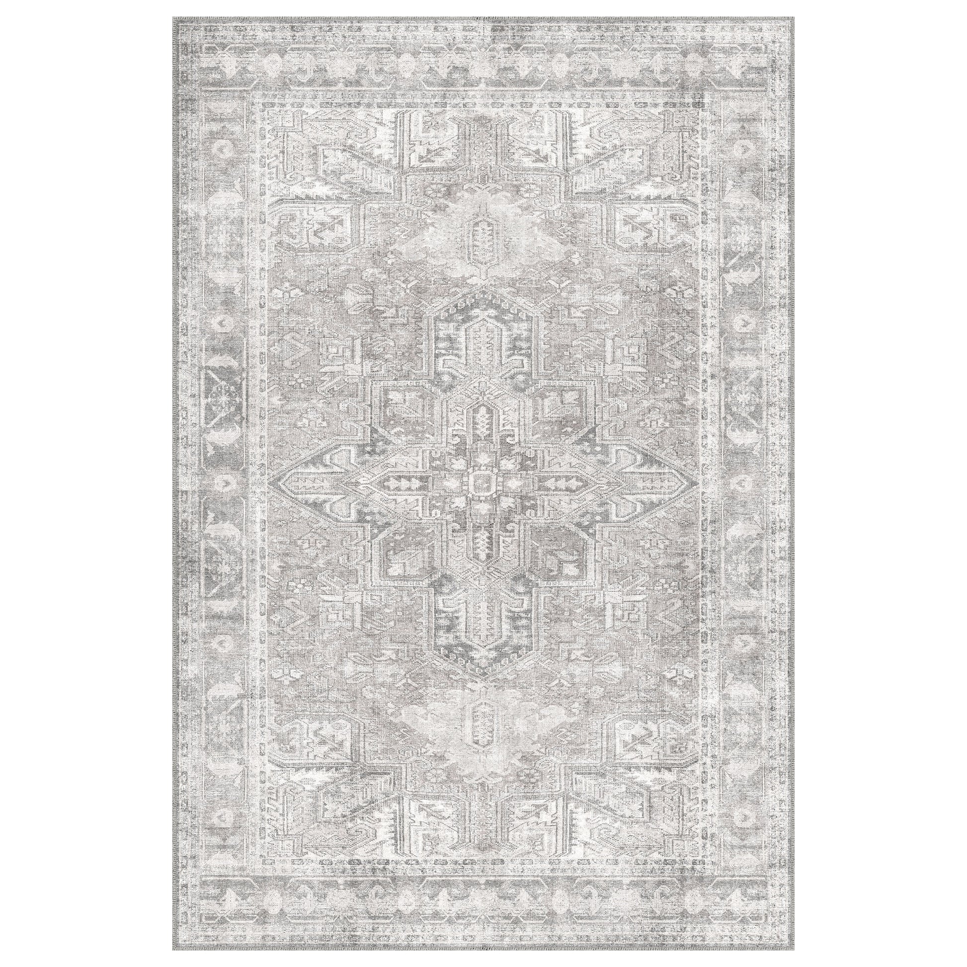 Apache Chenille Area Rug, Gilbert Gray, 6' x 9'