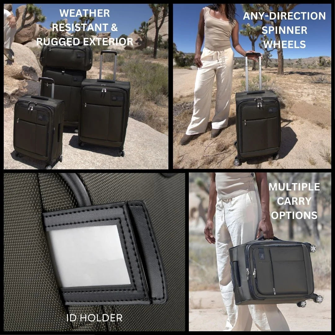 Skyway Luggage Sigma 7.0 20" Softside 8-Wheel Carry-on, Spinner, Adult, Black