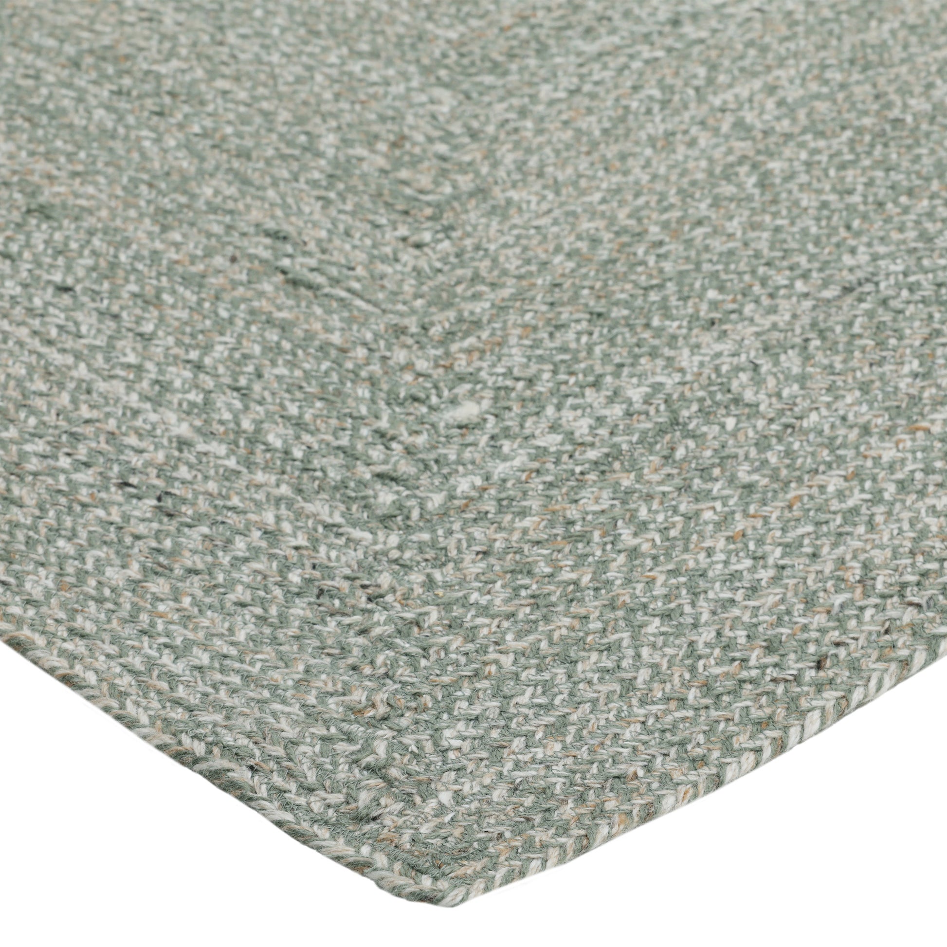 Obeetee Layla Braided Area Rug, Green, 5’ x 7’6”
