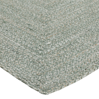 Obeetee Layla Braided Area Rug, Green, 5’ x 7’6”