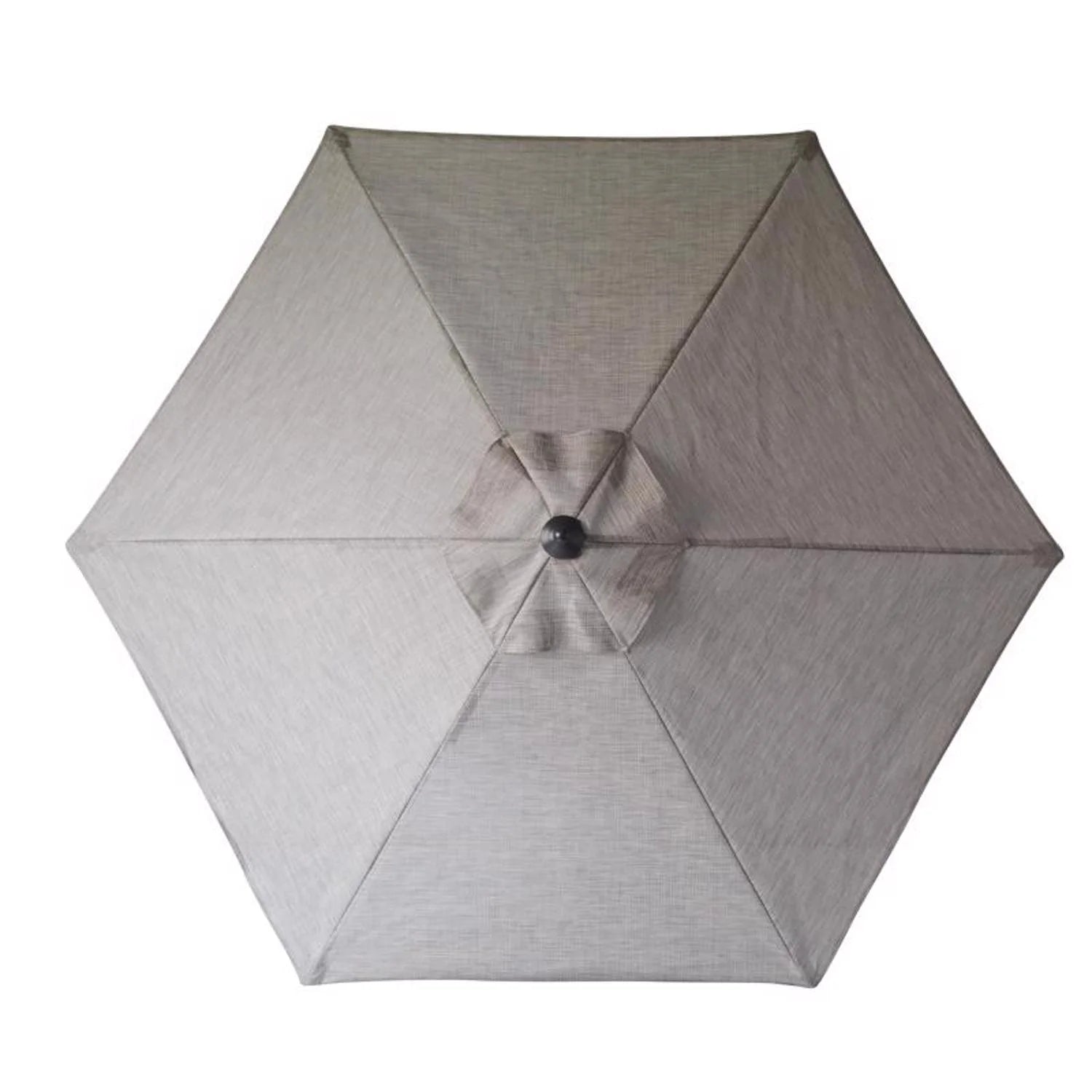 Living Accents 9 ft. Tiltable Gray Market Umbrella