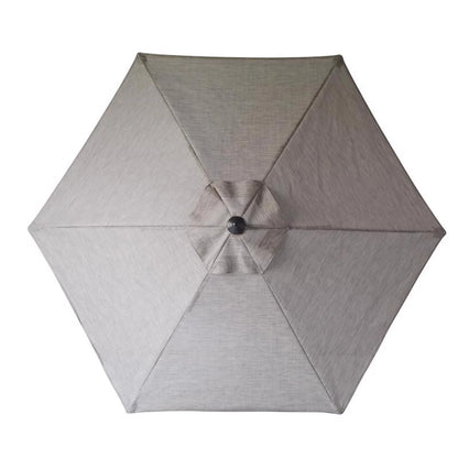 Living Accents 9 ft. Tiltable Gray Market Umbrella