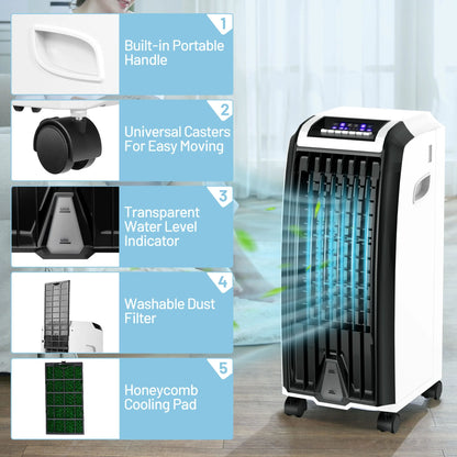 Gymax Portable Air Evaporative Cooler Fan w/Remote Control Casters Home Office