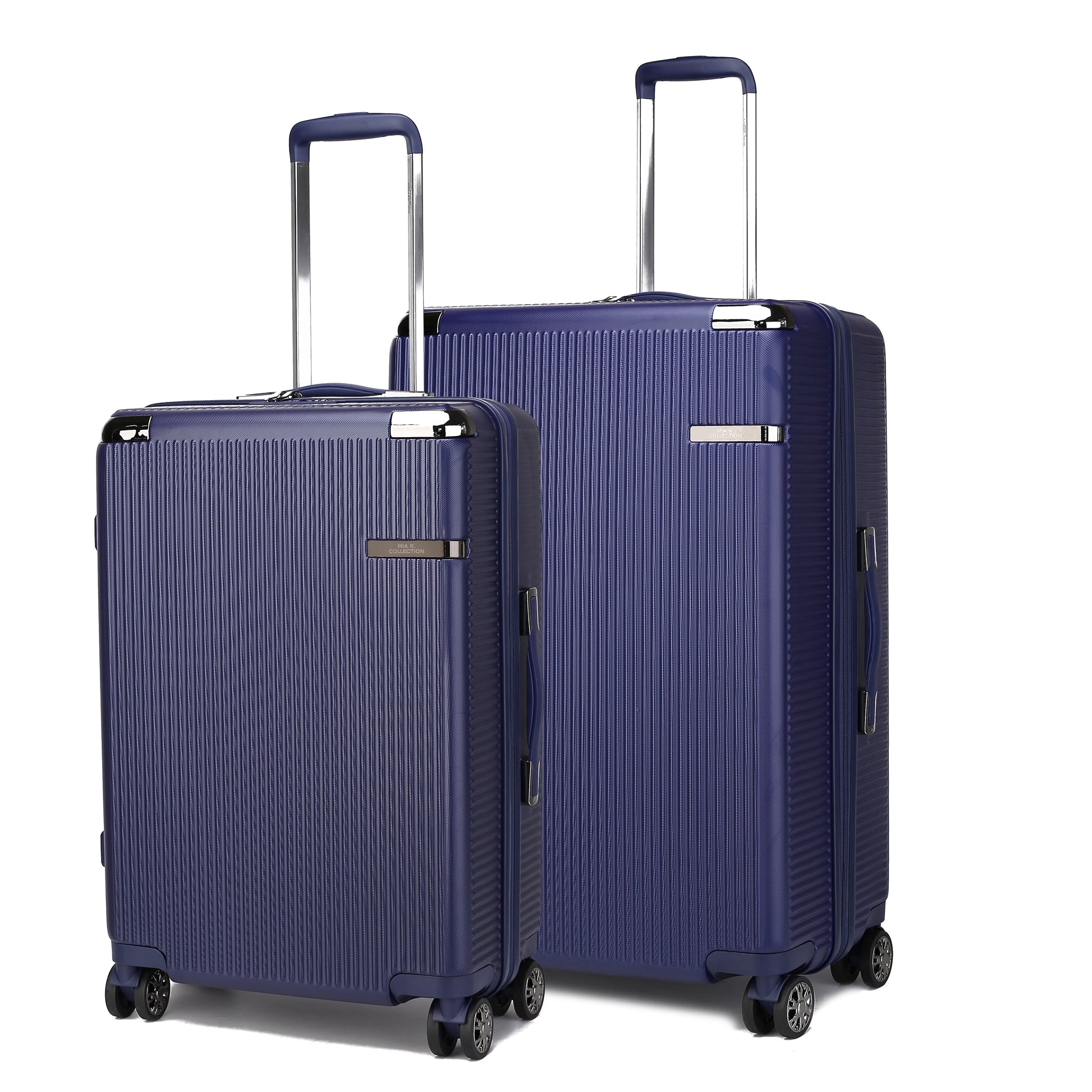 MKF Collection Felicity Extra Large & Large Hardside Luggage 2 pcs, Luxurious Travel Suitcase by Mia K - Rose Gold