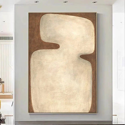 Brown Abstract Painting Wabi Sabi Wall Art Minimalist Painting Neutral Abstract Art Lare Earth Tone Modern Painting Home Decor
