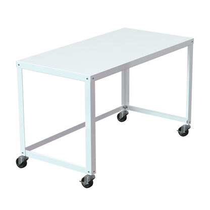 Space Solutions Ready-to-Assemble 48-inch Wide Mobile Metal Desk for Home Office, Navy