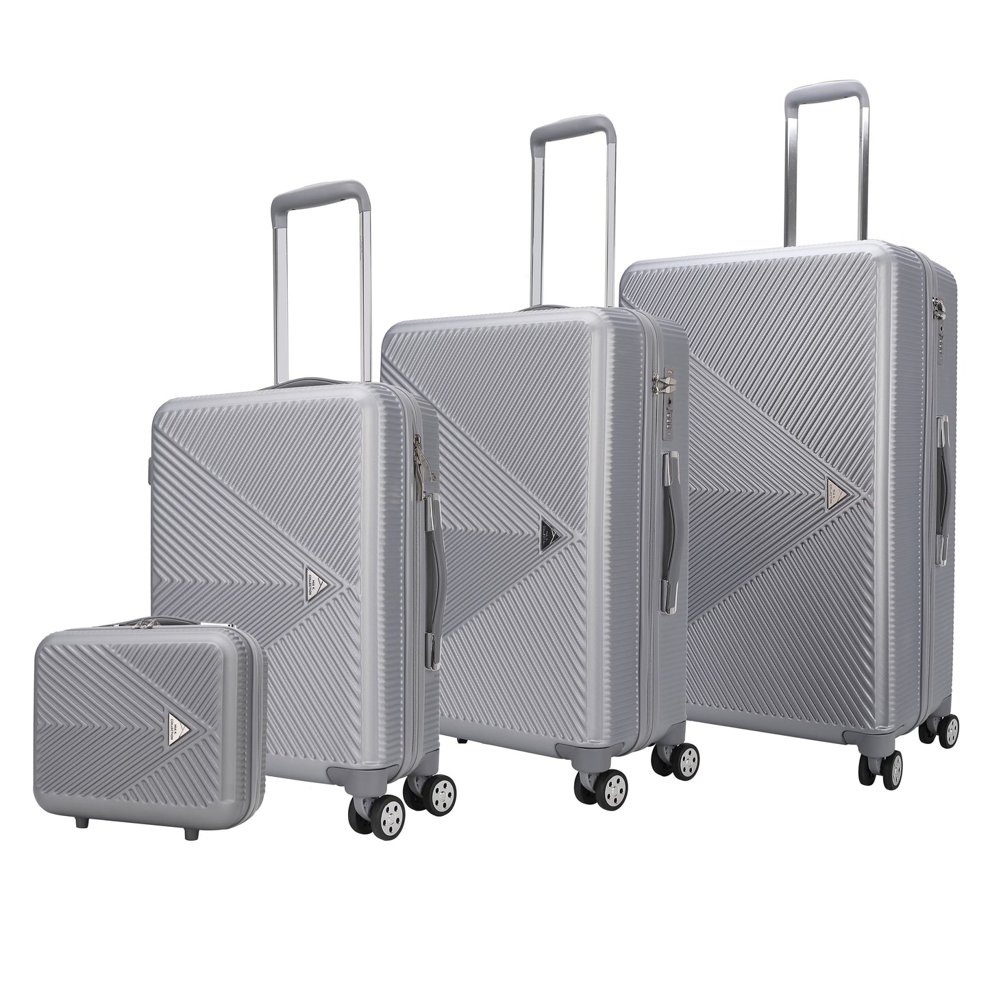 MKF Collection Felicity Travel Luggage 4 pcs set, Luxurious Lightweight Suitcase by Mia K - Rose Gold