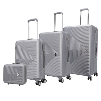 MKF Collection Felicity Travel Luggage 4 pcs set, Luxurious Lightweight Suitcase by Mia K - Rose Gold