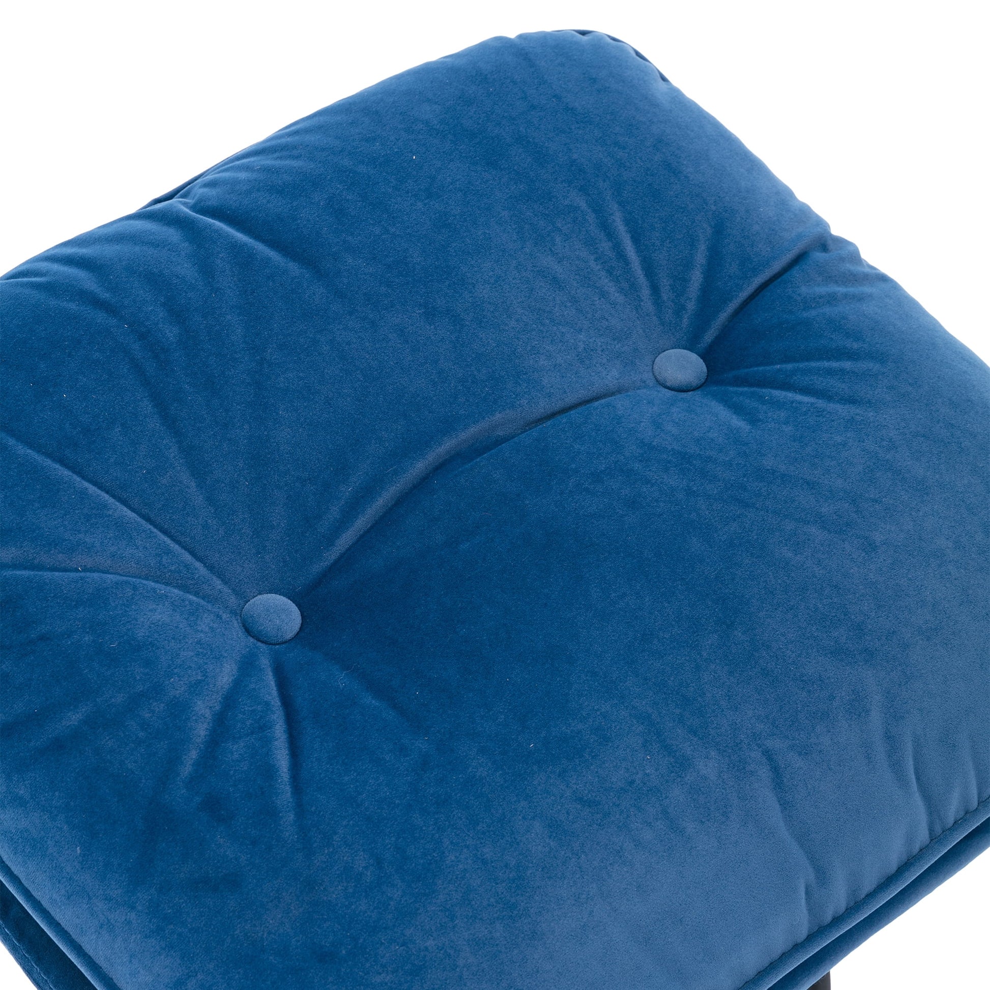 Swivel Accent Chair with Ottoman, Velvet Accent chair with Footrest, Mid-Century Modern Lounge Chair and Ottoman Set, Reading Chair for Living Room, Bedroom, Reading Room, Home Office, Blue