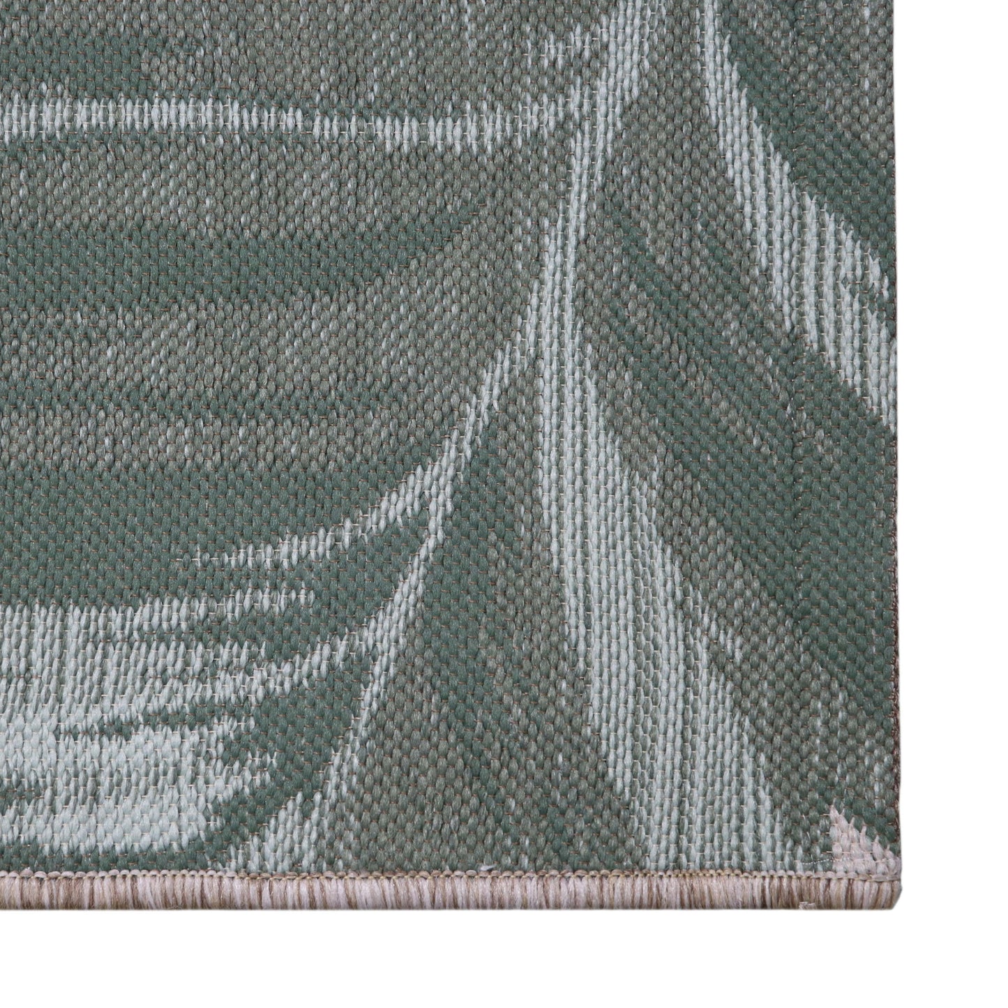 Better Homes & Gardens Palm Leave Reversible Rug, Green/White, 7' x 10'