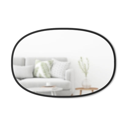 Umbra Hub Oval 24x36" Wall Mirror Black