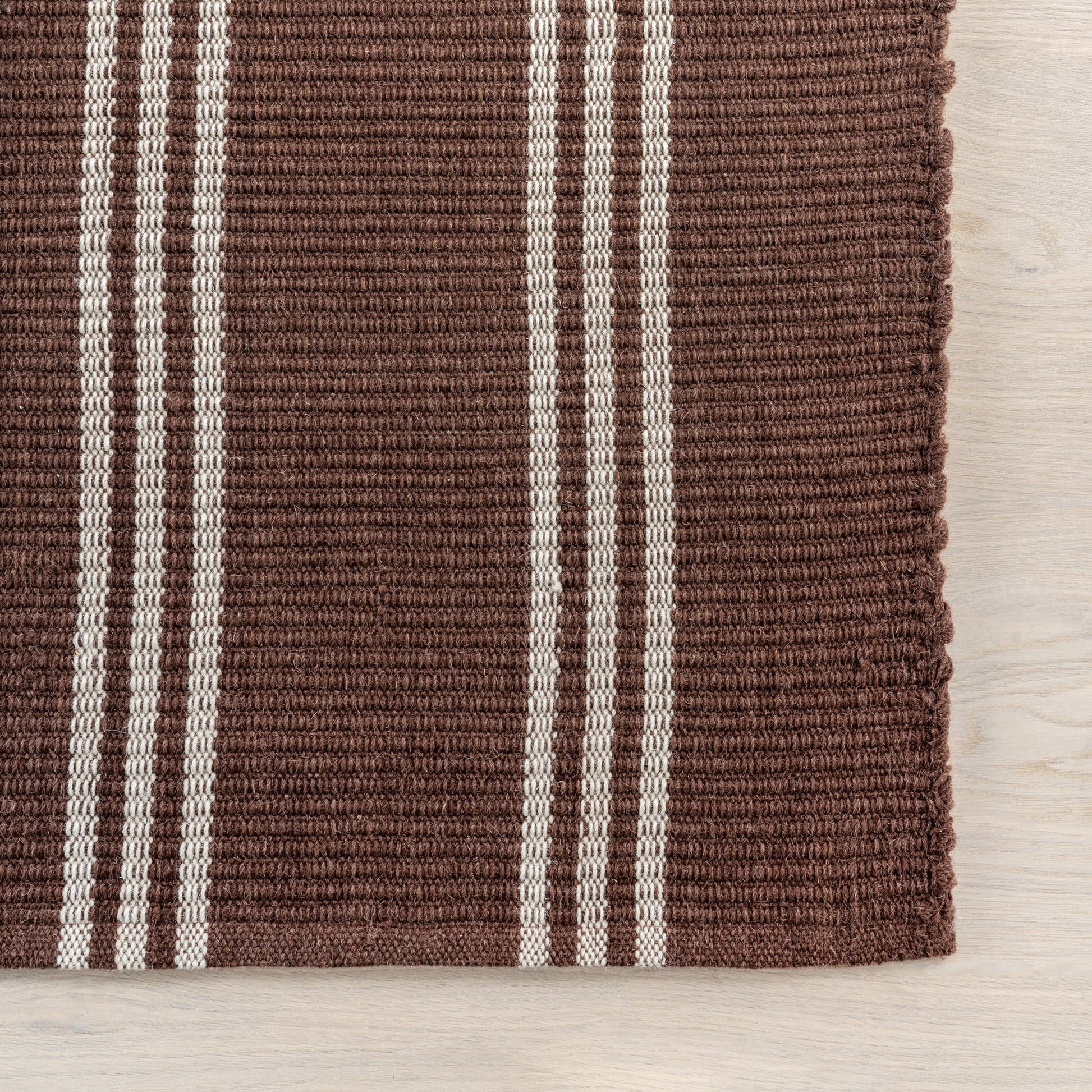 Rugs USA Hawthorn Striped Wool Area Rug, 4' x 6', Hawthorn Ivory
