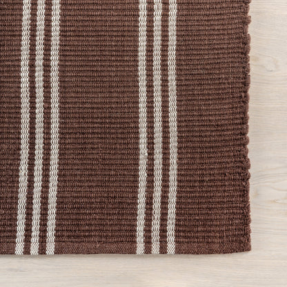 Rugs USA Hawthorn Striped Wool Area Rug, 4' x 6', Hawthorn Ivory