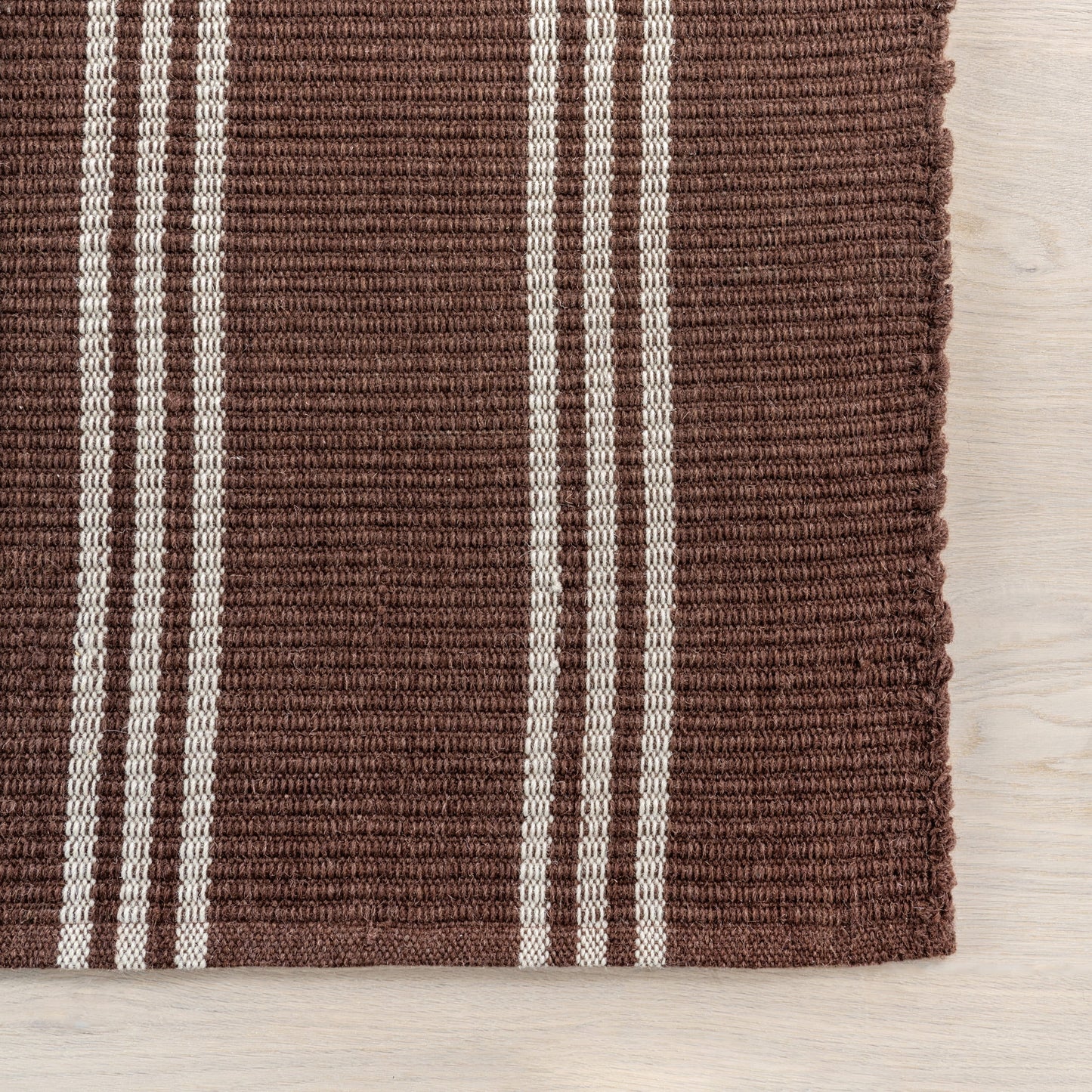 Rugs USA Hawthorn Striped Wool Area Rug, 4' x 6', Hawthorn Ivory