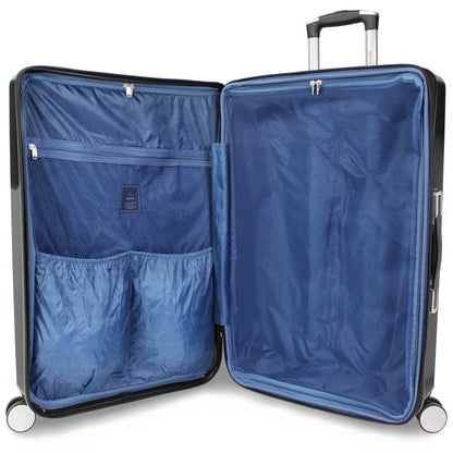 World Traveler Dejuno Monarch 30-Inch Polycarbonate Spinner Luggage - Black