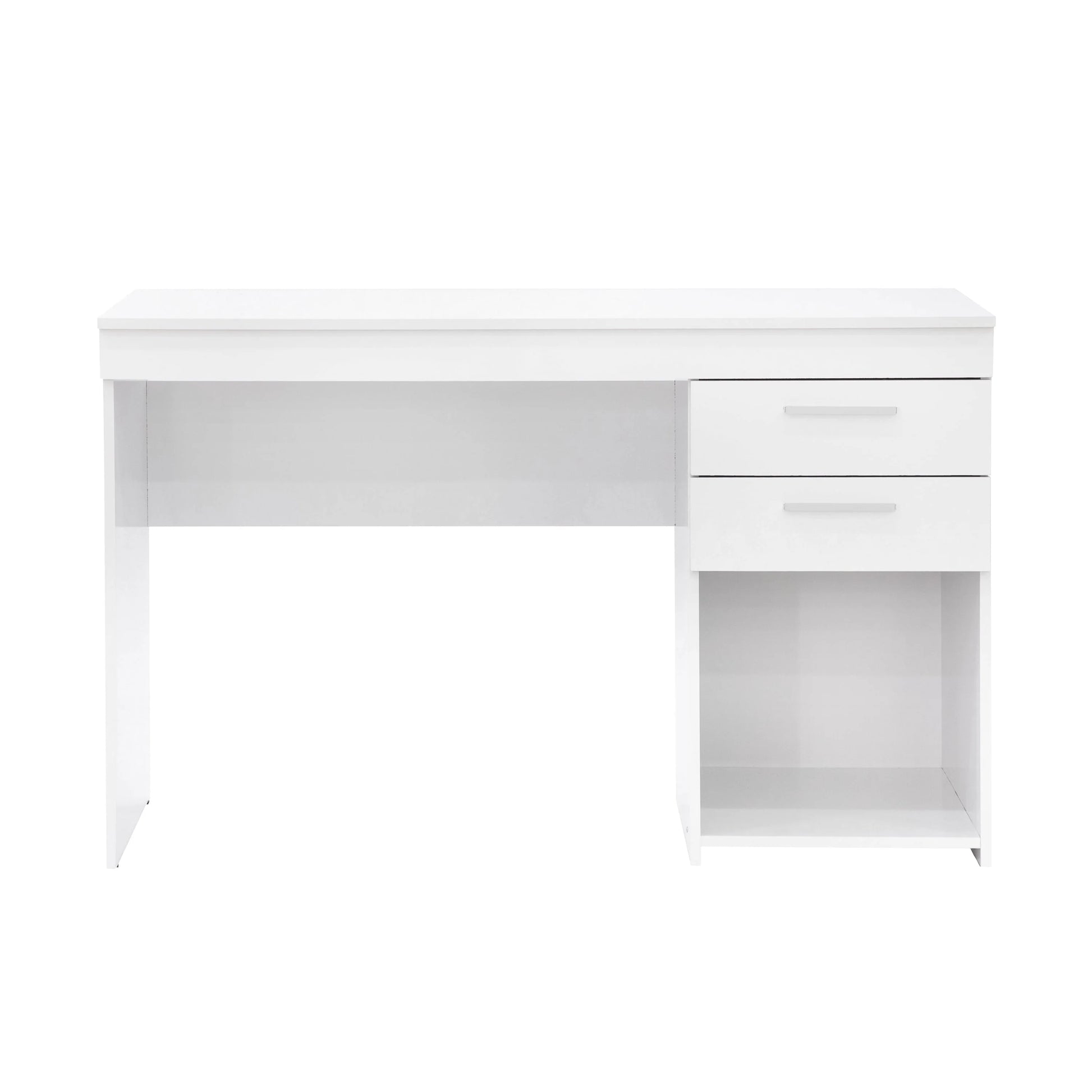 Techni Mobili White Computer Desk for Home Office or Bedroom, with Drawers Ideal for Small Spaces