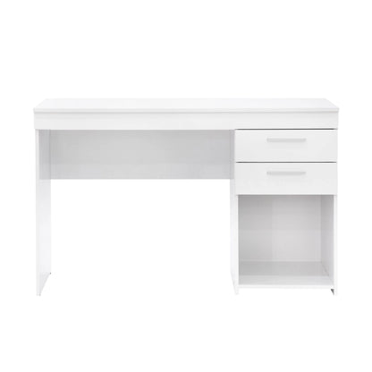 Techni Mobili White Computer Desk for Home Office or Bedroom, with Drawers Ideal for Small Spaces